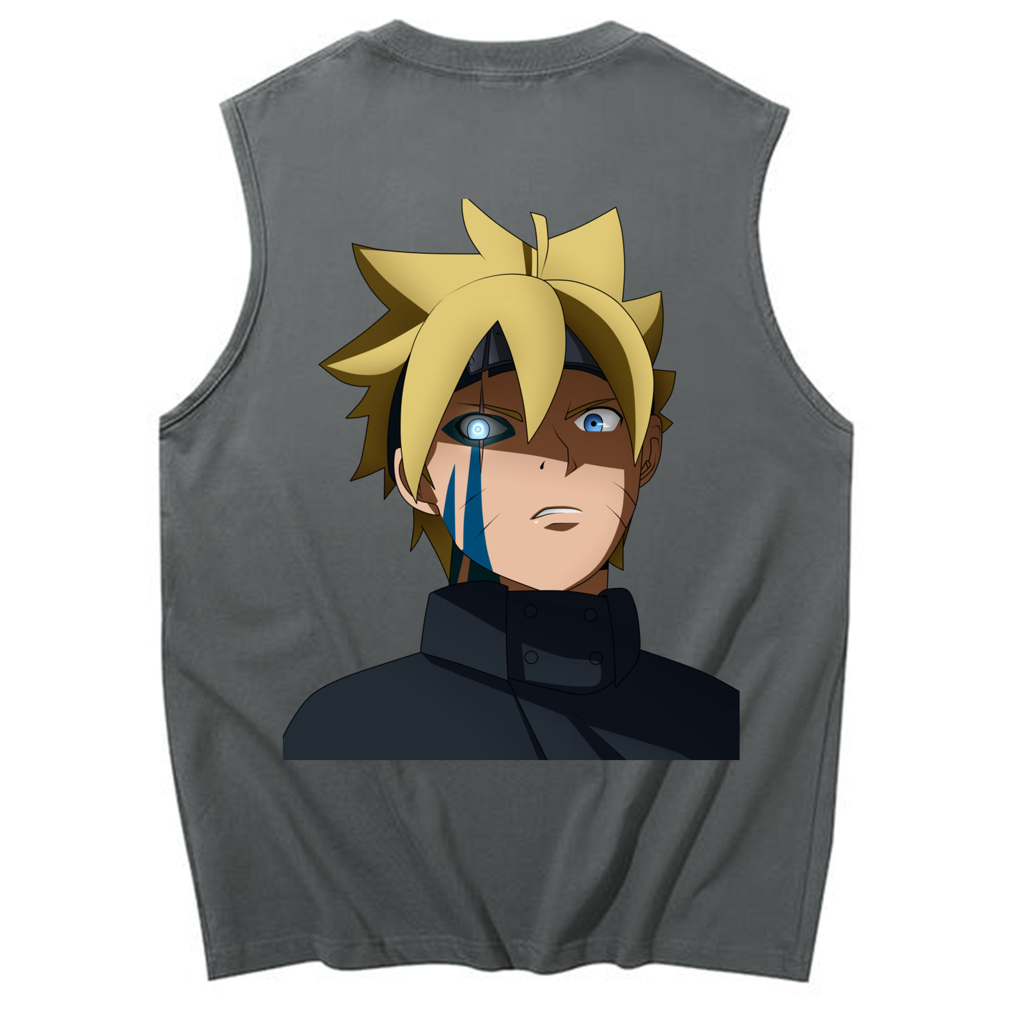 （画像用） NARUTO -ナルト- うずまき ボルト Uzumaki Boruto コットン100％タンクトップ（背面プリント）